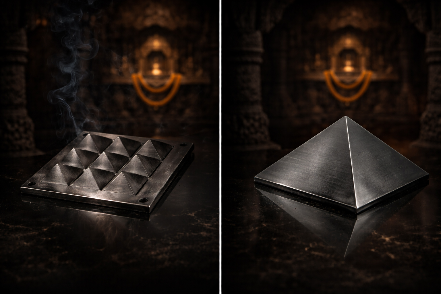Dark Grey Iron Vastu pyramid
